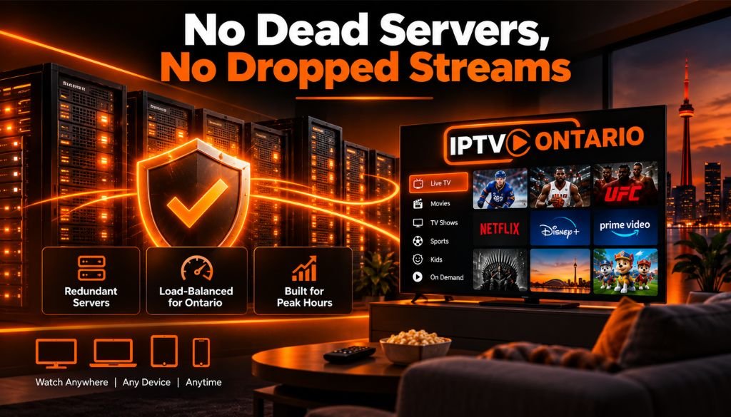 iptv ontario redundant servers load balanced streaming