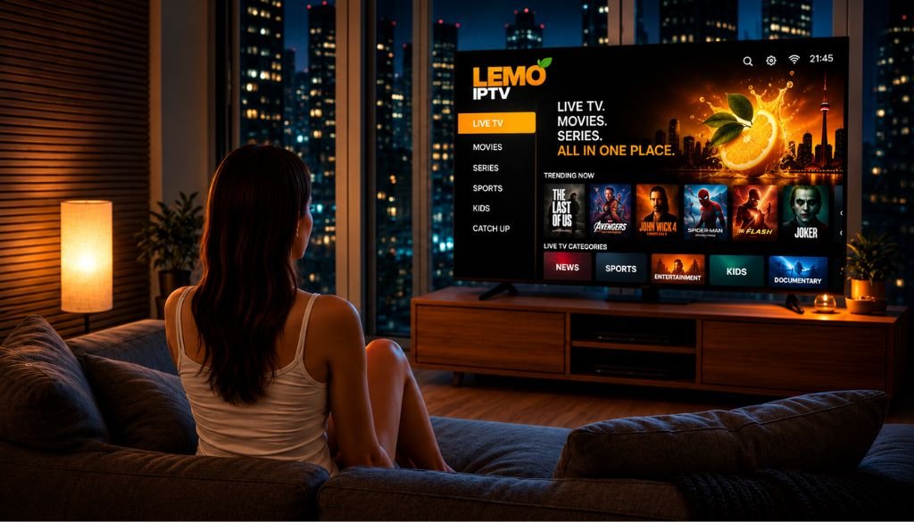 lemo iptv on smart tv with live tv movies sports and series